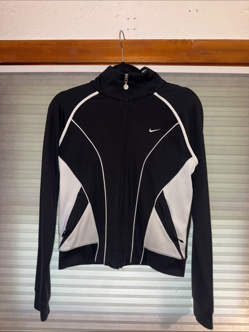 Nike Black & White Athletic Zip-Up Jacket